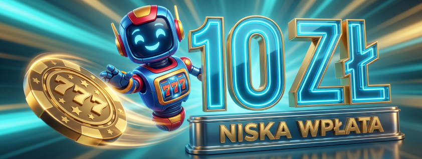 najlepszekasynaonline777 niska wplata 10zl baner